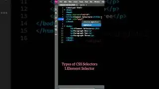Types of CSS Selectors | Element Selector | CSS #css3 #css #coding
