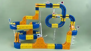 Satisfying Unboxing Magnetic Rail Car | 9 Minutes DIY Building High Speed ​​Train Track Toys