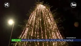 Avellino. Inaugurazione bagnata per luci e casette di Natale a Piazza Kennedy