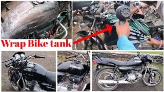 Splendor Bike ke petrol tank par || Wrap ||  Black shain ||  Splendor look so beautyfull 🔥💯 looking