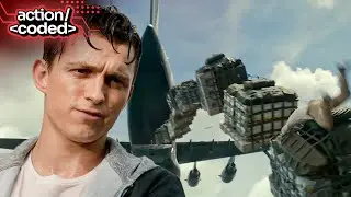 uncharted (2022) - cargo plane fight scene