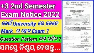+3 2nd Semester Exam Date 2022 | +3 Semester Exam Notice 2022 | All University Question Pattern 2022