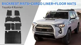 2010-2022 Toyota 4 Runner Cargo Liner+Backrest Mats+Floor Mats Demo Video