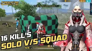 INSANE SOLO vs SQUAD 😱 | 16 KILLS CLUTCH | FF MAX | @UROTAKUFF #freefire #freefiremax #ff #ffmax 