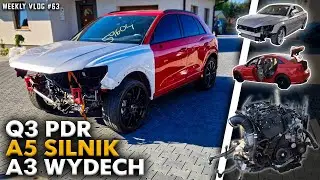 WEEKLY VLOG #63 A3 8V STEROWANIE KLAPAMI WYDECHU Z PRZYCISKU, A5 F5 DEMONTAZ SINIKA, Q3 ODBIOR Z PDR
