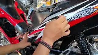 Kamu harus tau...!  Cara gampang pasang striping setandart Supra x125