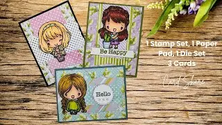 1 Stamp Set, 1 Paper Pad, 1 Die Set- 3 Cards | Card Share
