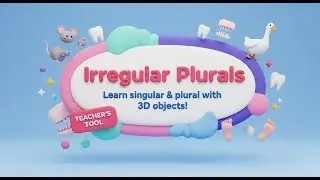 Learn English | Teach your kids/students irregular plurals in a fun visual way ✅