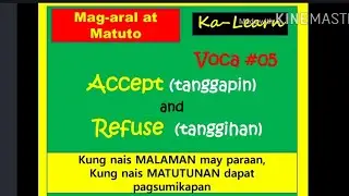 Synonyms and Antonyns ACCEPT and REFUSE