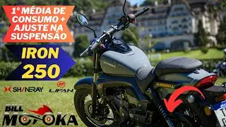 Primeira média de consumo IRON 250 ( Shineray/Lifan) + opinião após ajuste da suspensão traseira.