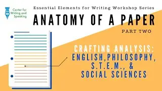 Crafting Analysis By Discipline | English, Philosophy, S.T.E.M & Social Sciences