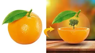 Orange & tree best Photoshop manipulation technique of 2025 |  MD SABIB MIA