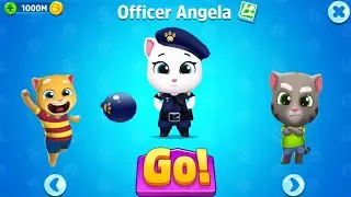 Talking Tom Fun Fair Gameplay - Walkthrough Boss - Officer Angela - Ginger - Tom