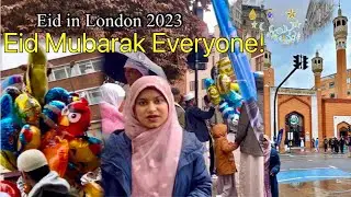 LONDON Eid 2023 Celebrating with So Many People Enjoying in East London Mosque! #eid #london