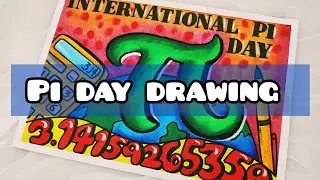 International pi day drawing/International pi day poster/pi day drawing
