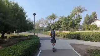 Riding scooter in hidden park__ Ẩn vi&ecirc;n