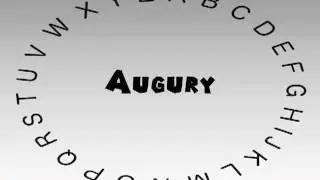How to Say or Pronounce Augury