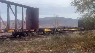 CSX #850 NBD mixed freight train @ MP52, Cornwall on Hudson 11/25
