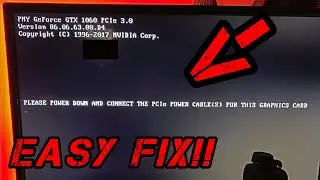КАК ИСПРАВИТЬ &mdash; ВЫКЛЮЧИТЕ ПИТАНИЕ И ПОДКЛЮЧИТЕ КАБЕЛЬ ПИТАНИЯ PCIe ДЛЯ ЭТОЙ ГРАФИЧЕСКОЙ КАРТЫ [2020]