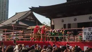 Demon scene at Zojoji Temple in Setsubun Festival 2019 Japan