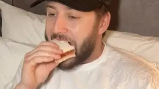 making my British boyfriend an American sandwich...