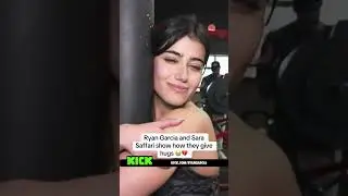 Ryan Garcia & Sara Saffari show how they give hugs😭&hearts;️ #ryangarcia #sarasaffari #clip #shortvideo