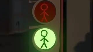 StopLightGo (Blender GREASE PENCIL, Proof Of Concept Animation)