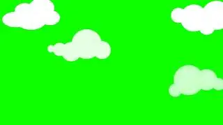 GFM - 4K/HD - Royalty Free Download - Cartoon Cloud Animation - Green Screen - Overlay Animation FX