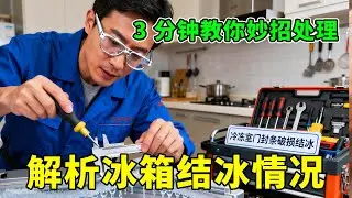 夏天冰箱总结冰？3分钟教你用维修，解析冰箱结冰的几种情况【晨曦讲家电】# 冰箱 #冰箱结冰 #技术分享 #知识分享