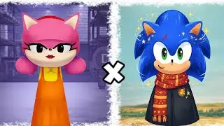 My Sprunki OC: HARRY POTTER SONIC and Amy Rose (SQUID GAME DUO)