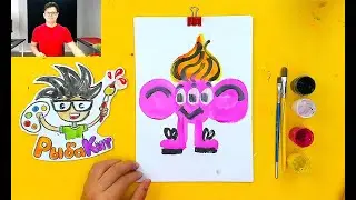 Ушастый РОЗОВЯК / Рисуем монстриков с РыбаКит