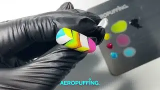 Aeropuffing Nail Art Tutorial &ndash; Rainbow Geometry