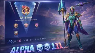 Alpha Lengendary MVP  12:1:11 Kill /Normal Gameplayer #mobilelegends