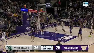 Jaxon Kohler Gets the TOUGH TWO to Go vs. Washington | Michigan State Basketball