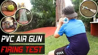 My PVC Air Gun in action! - FIRING TEST - DIY Air Rifle