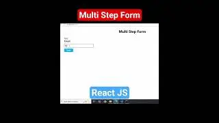 Multi Step Form in React JS | React JS Interview Question #shorts #reactjs #coding #form #ytshorts