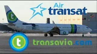 Transavia France (Fail livery) 737-86J (B738) departing YUL on 24L