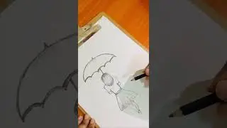 Pencil Drawing/A girl with umbrella/Easy drawing #easydrawing #pencildrawing 