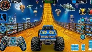 Monster Truck Mega Ramp Impossible Driver -4x4 Ultimate Car Stunts GT Racing - Android GamePlay