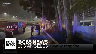 Man shot while waiting at downtown LA bus stop