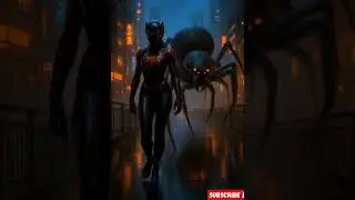 &ldquo;Spider Hero Walking with Her Monster &ndash; AI Generated Scene&rdquo;