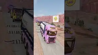 A Tow Truck and a Fuel Truck Vs Super Slap Mudrunner BeamNG.drive #35