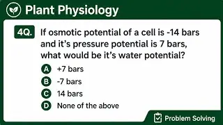 Plant Physiology Problem Solving l Water l DPD l Potential l Competitive Botany l