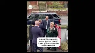 Prince William arrived in Belfast, Northern Ireland, to meet with representatives of @homewarduk.