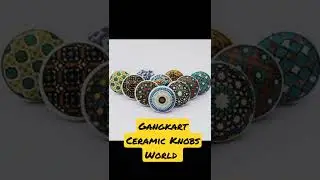 Gangkart Ceramic Knobs World Door knobs Handmade Cabinet Handle Kitchen Mandla pack of 10 Knobs