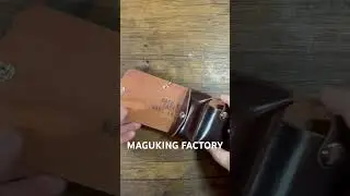 MAGUKING FACTORY 2つ折り財布 コンパクトウォレット ホーウィン社 シェルコードバン バーガンディになります。マグキングファクトリー ハンドメイド
