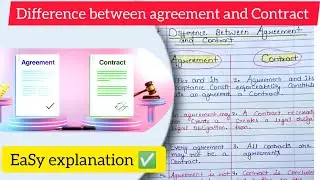 Difference between Agreement and Contract || Business law ||#bba #mba