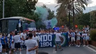 Málaga CF 2-1 Atlético de Madrid B. Corteo de la Grada de Animación previo al partido.