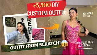 I Made My Sister&rsquo;s Mehendi Outfit Under ₹5,500 😱 | Outfit From Scratch 
