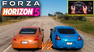 FORZA HORIZON 5 - RACHA NISSAN 350Z VS NISSAN 370Z - VOLANTE LOGITECH G29